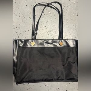 YSL Black Tote Bag Vintage YSL Yves Saint Laurent Paris Black Tote Bag Heart